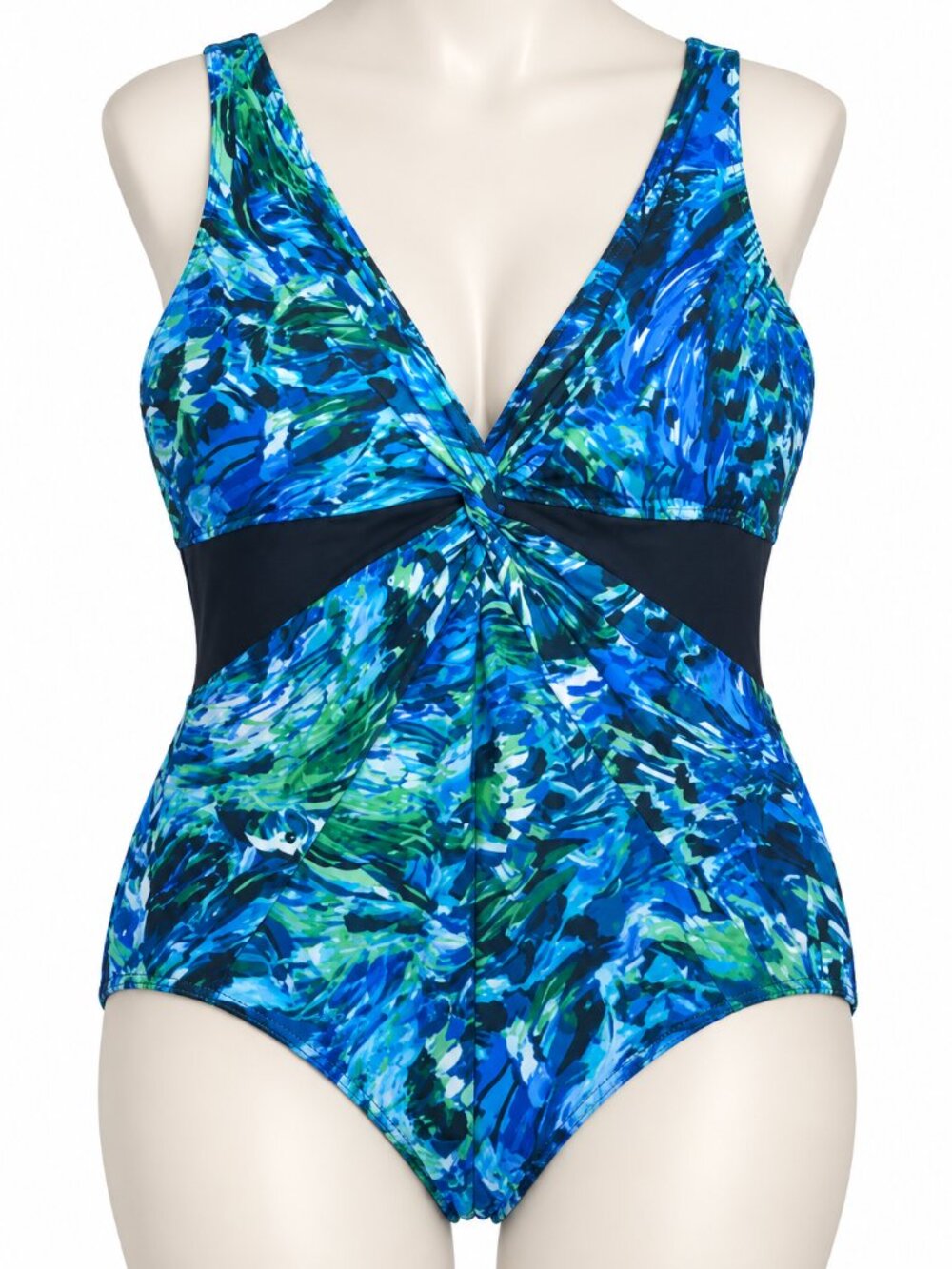 Miradonna by Miraclesuit Size 18 Blue Shaping One Piece Swimsuit NWT